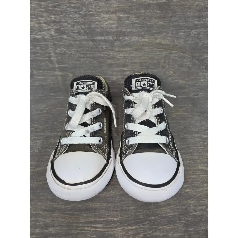 Converse Chuck Taylor All Star Low Ox Charcoal Grey Shoes Size 8 Infants